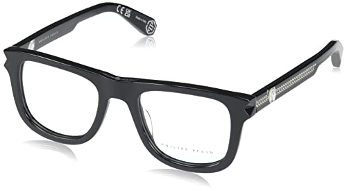 Philipp Plein Herren VPP023V Sonnenbrille, Shiny Black, 51 von Philipp Plein