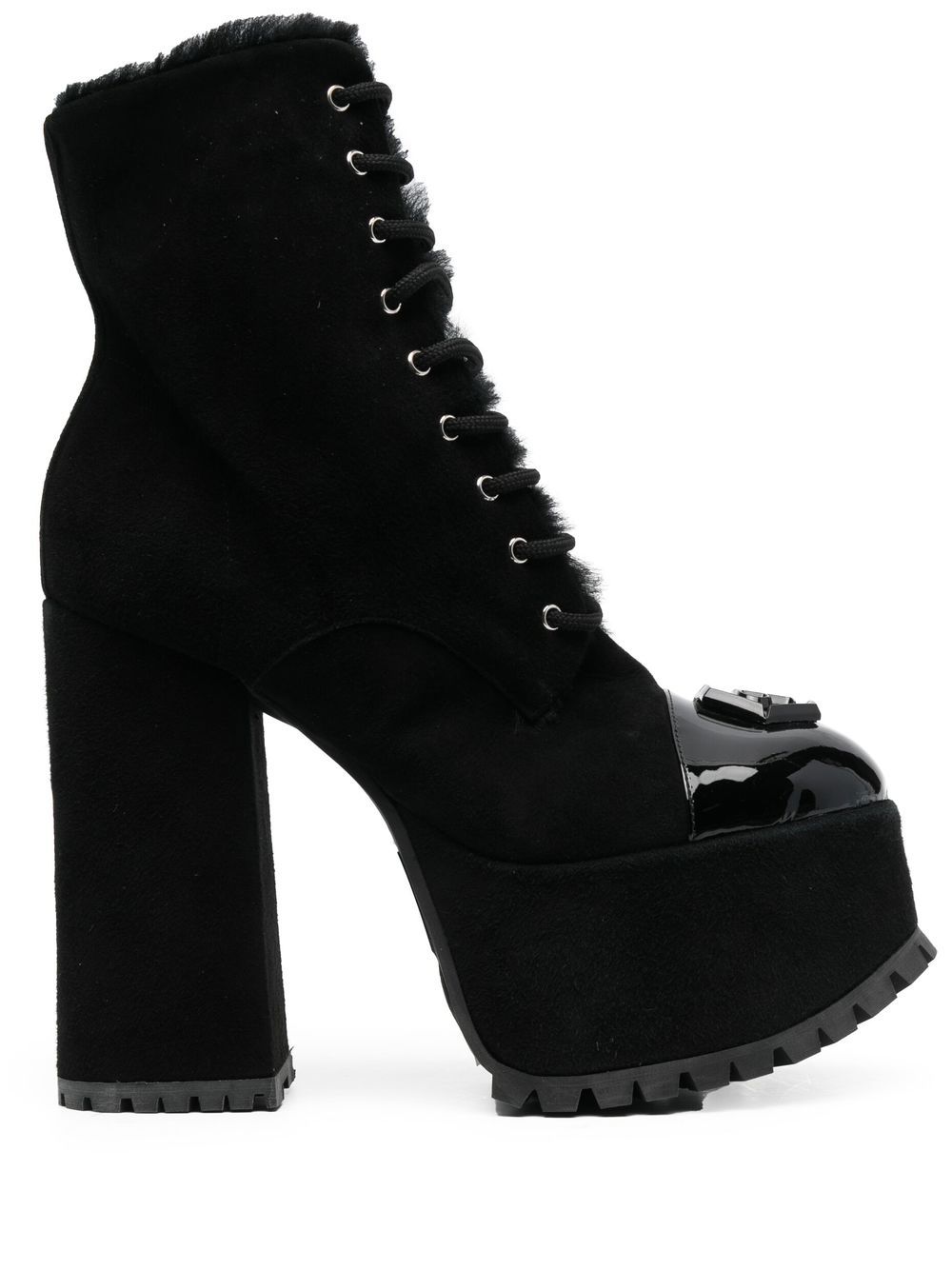 Philipp Plein Hexagon Plateau-Stiefel 130mm - Schwarz von Philipp Plein