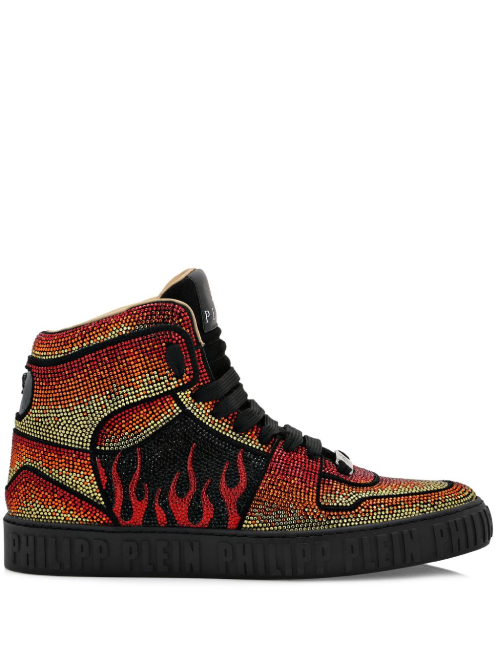 Philipp Plein High-Top-Sneakers mit Kristallen - Schwarz von Philipp Plein