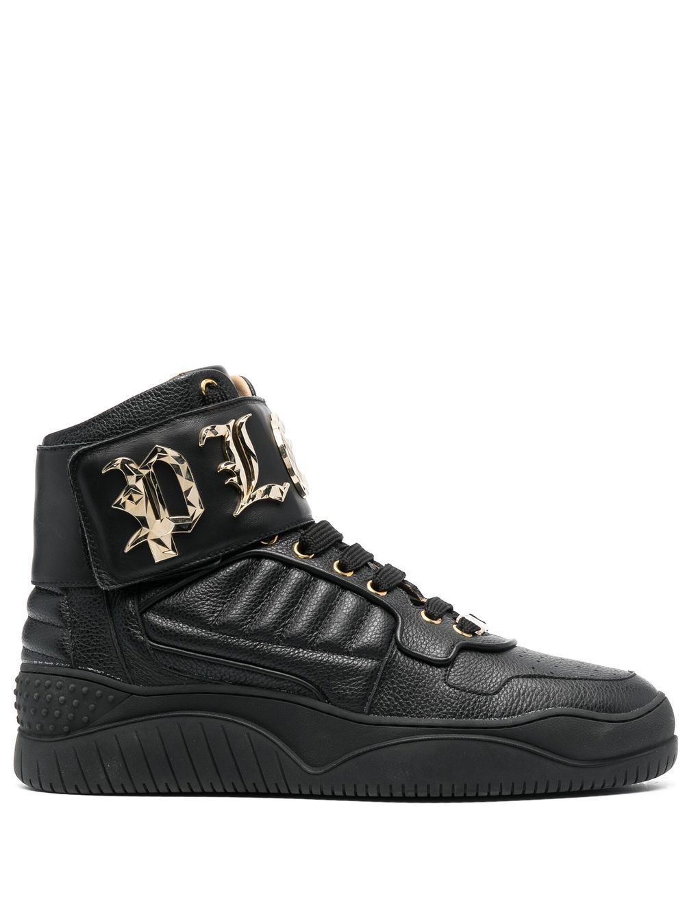 Philipp Plein High-Top-Sneakers mit Logo - Schwarz von Philipp Plein