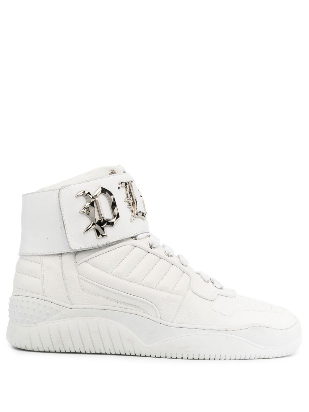 Philipp Plein High-Top-Sneakers mit Logo - Weiß von Philipp Plein