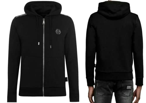 Philipp Plein Hooded Sweatjacke Jacke Sweatshirt Hoodie Kapuzenpullover Hoody Sweater (as3, Alpha, l, Regular, Regular) von Philipp Plein