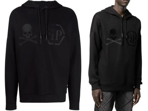 Philipp Plein Hooded Sweatshirt Sweater Jumper Hoody Sweatjacke Pullover Skull Kapuzenpullover (as3, Alpha, 3X_l, Regular, Regular) von Philipp Plein