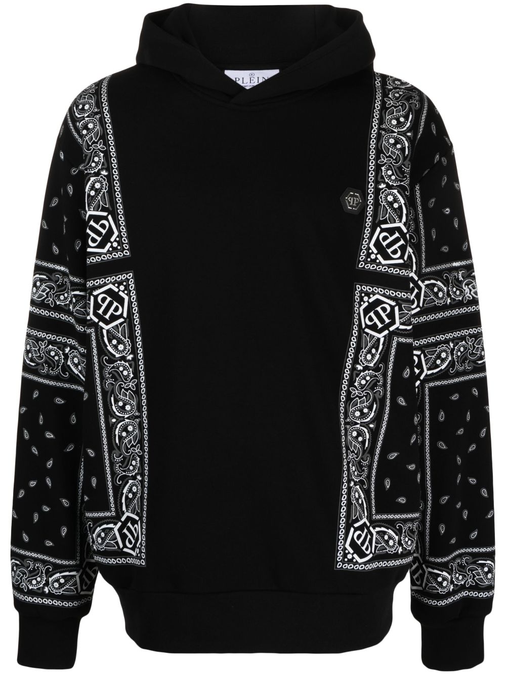 Philipp Plein Hoodie mit Bandana-Print - Schwarz von Philipp Plein