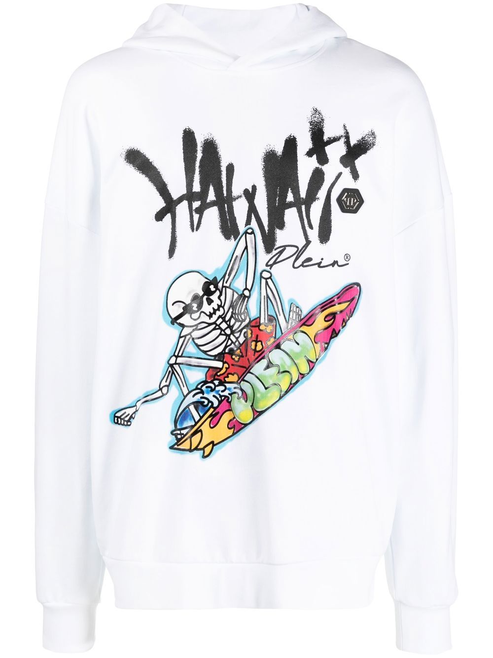 Philipp Plein Hoodie mit Hawaii-Print - Weiß von Philipp Plein