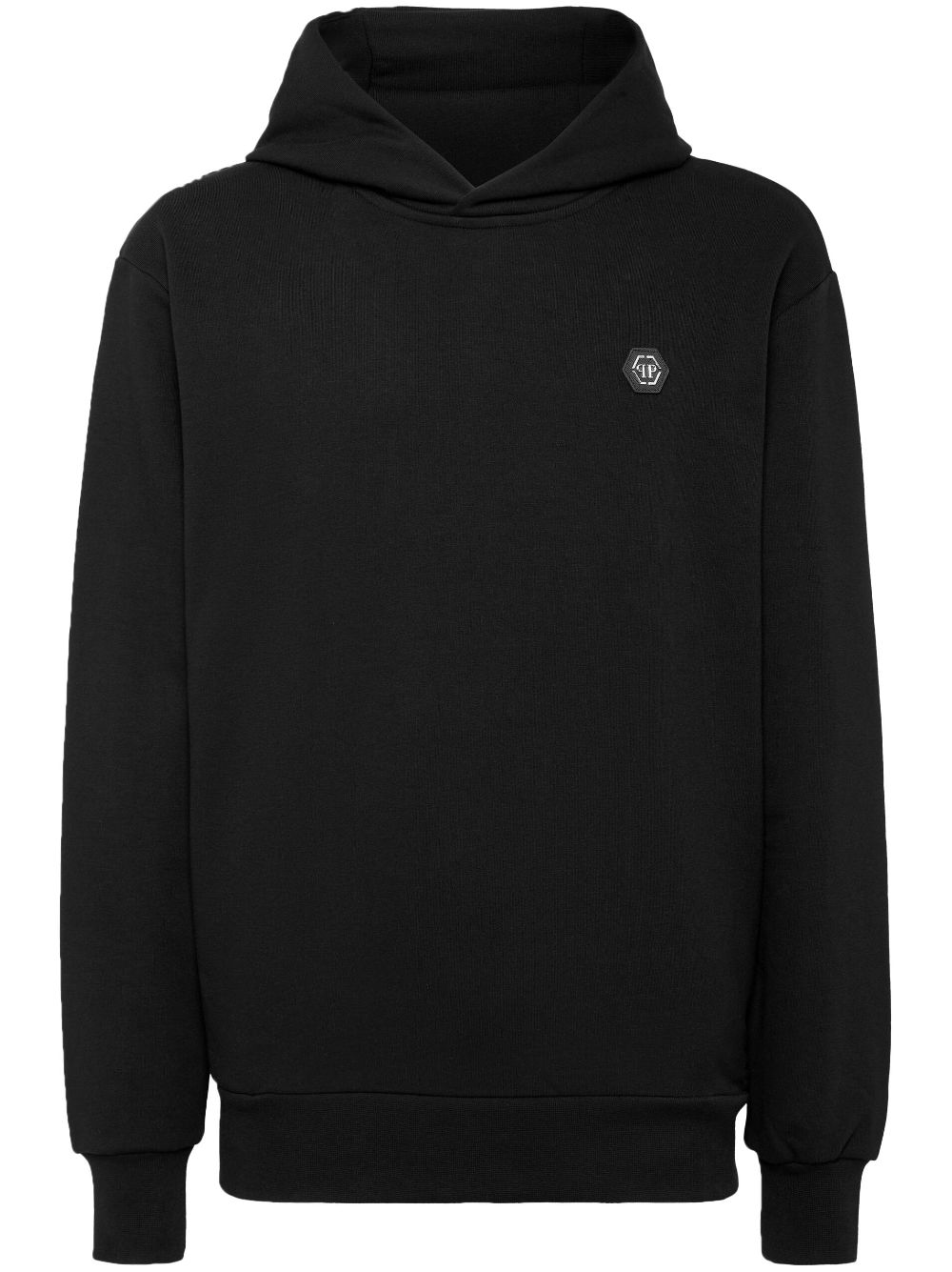 Philipp Plein Hoodie mit Logo-Patch - Schwarz von Philipp Plein