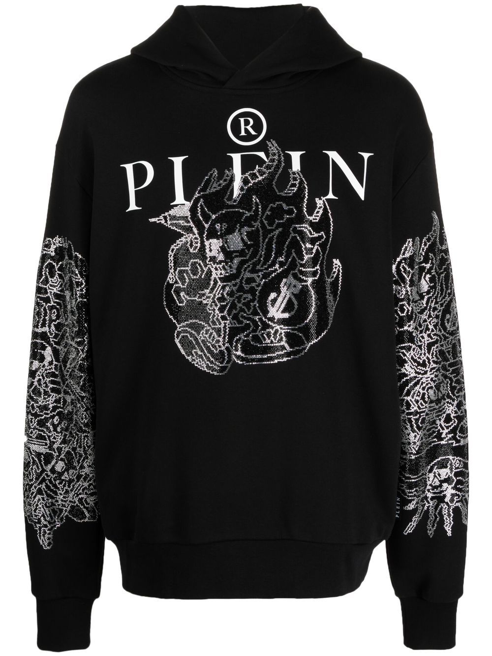 Philipp Plein Hoodie mit Logo-Print - Schwarz von Philipp Plein