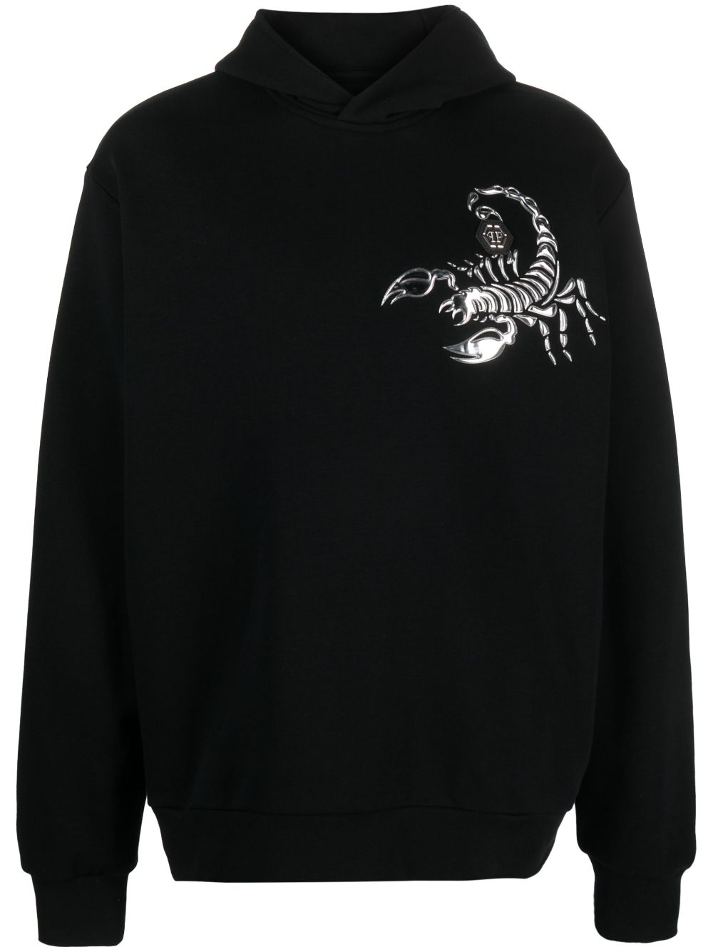 Philipp Plein Hoodie mit Skorpion-Applikation - Schwarz von Philipp Plein