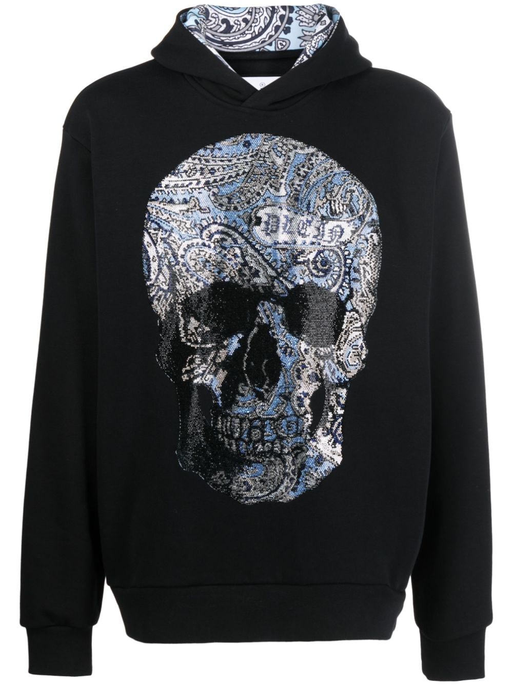 Philipp Plein Hoodie mit Strass-Totenkopf - Schwarz von Philipp Plein