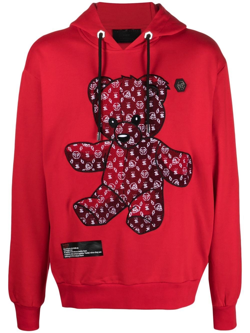 Philipp Plein Hoodie mit Teddy - Rot von Philipp Plein