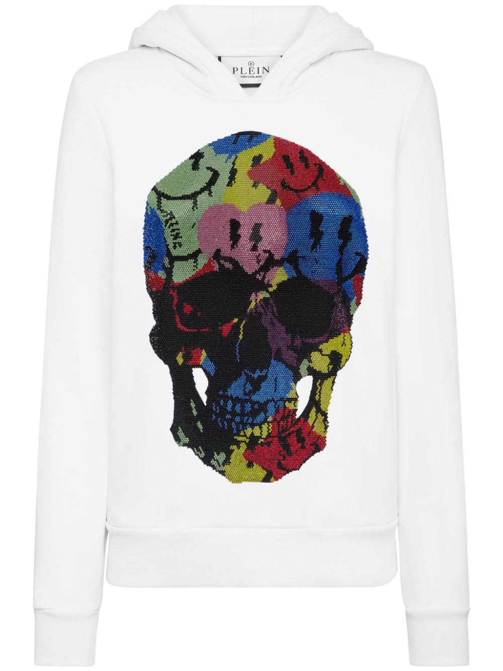 Philipp Plein Hoodie mit Totenkopf-Print - Weiß von Philipp Plein