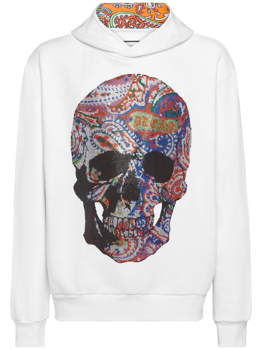 Philipp Plein Hoodie mit strassverziertem Totenkopf - Weiß von Philipp Plein