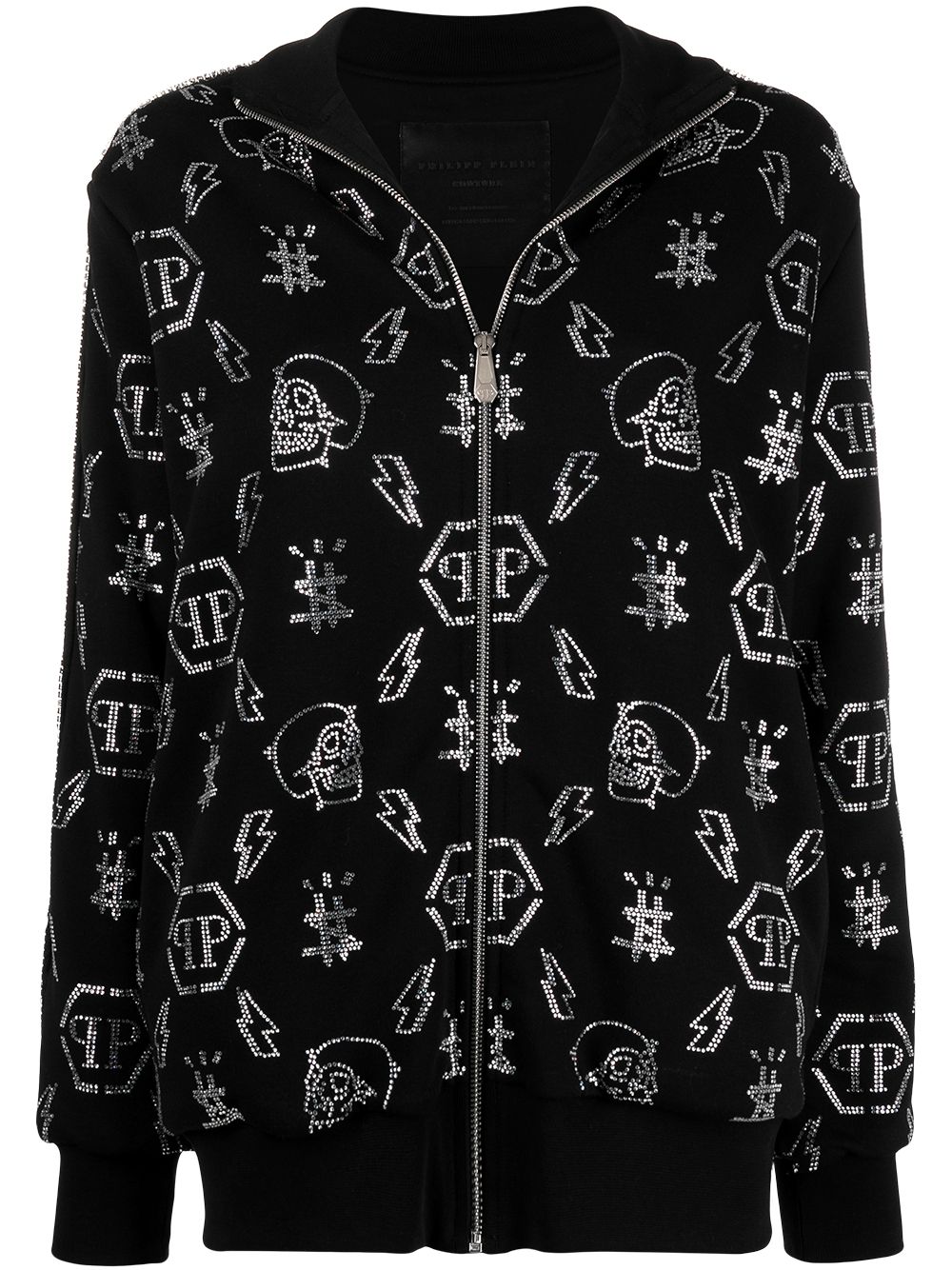 Philipp Plein Jacke mit Logo - Schwarz von Philipp Plein