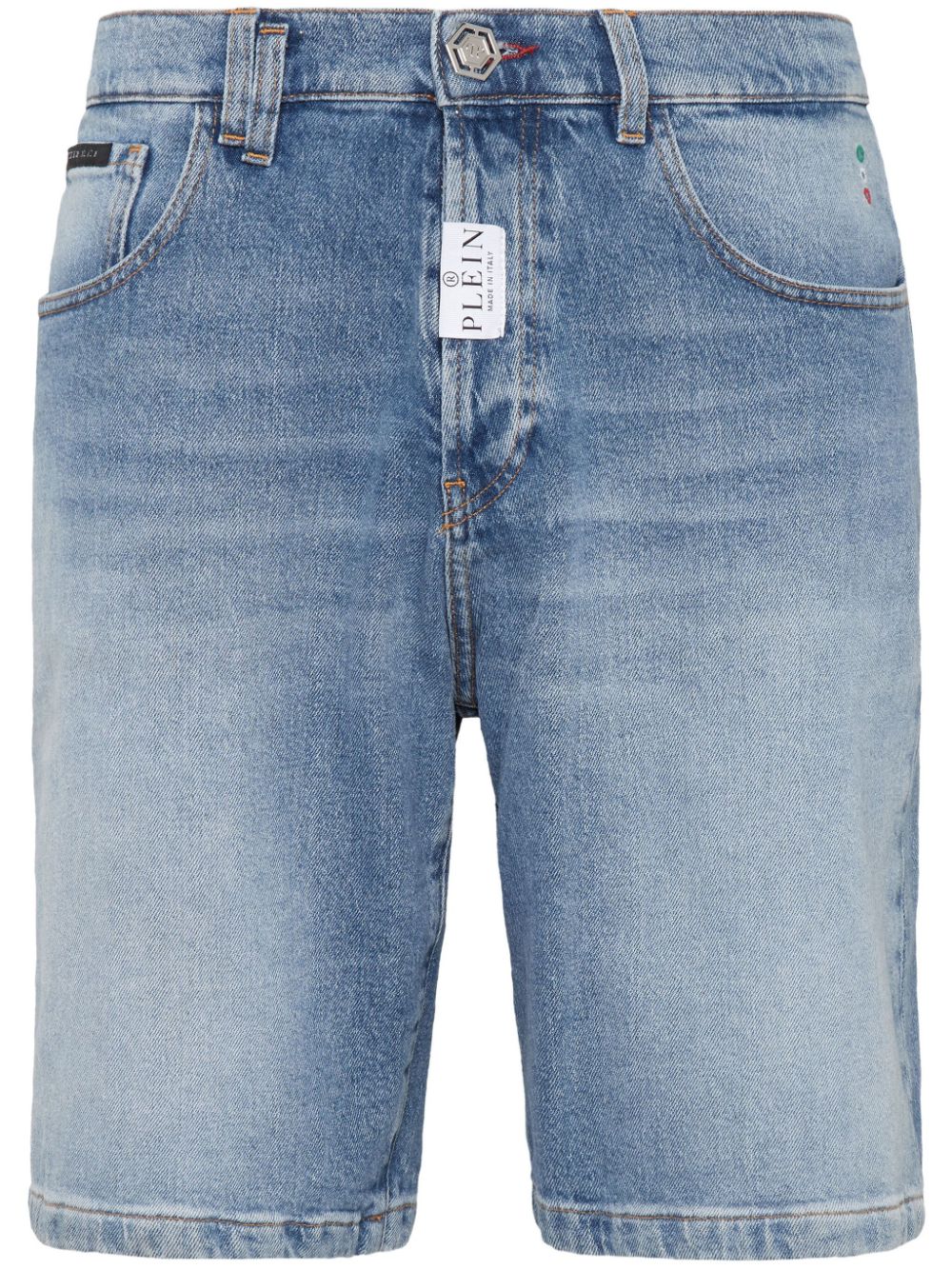 Philipp Plein Jeans-Shorts mit Logo-Applikation - Blau von Philipp Plein