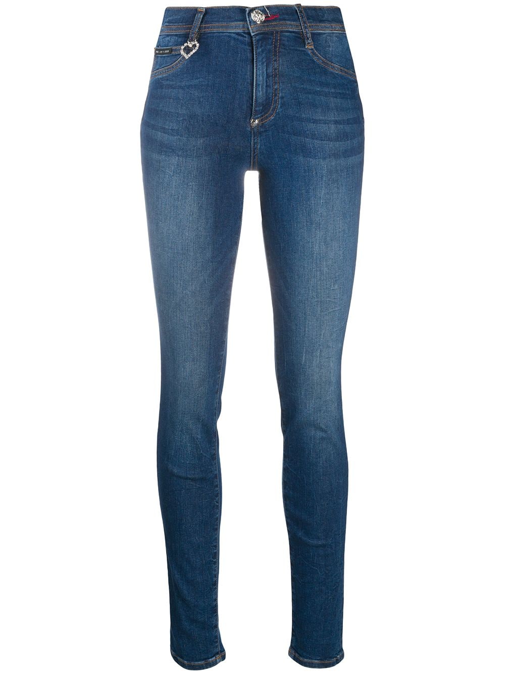 Philipp Plein Jeggings mit hohem Bund - Blau von Philipp Plein