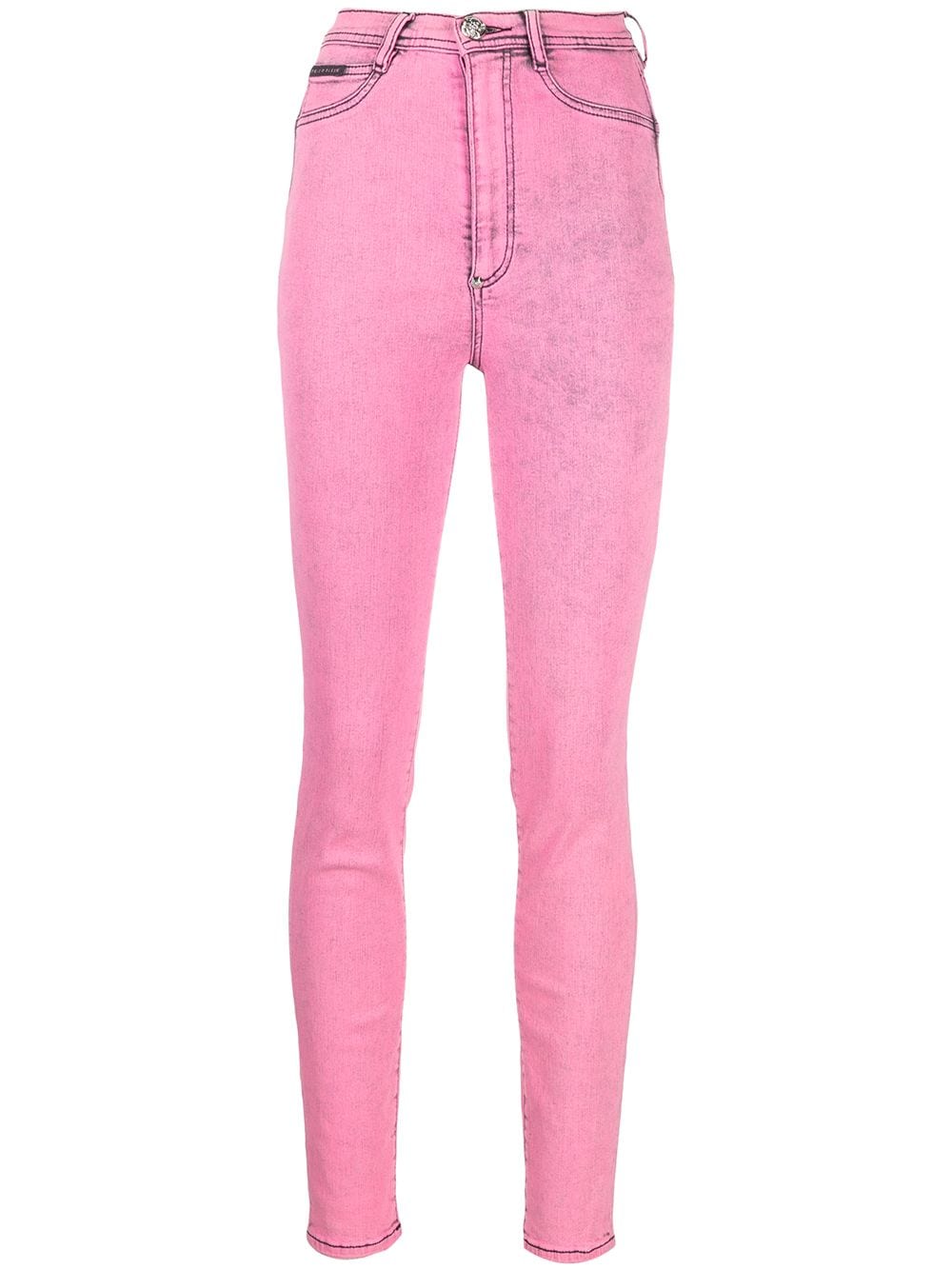 Philipp Plein Jeggings mit hohem Bund - Rosa von Philipp Plein