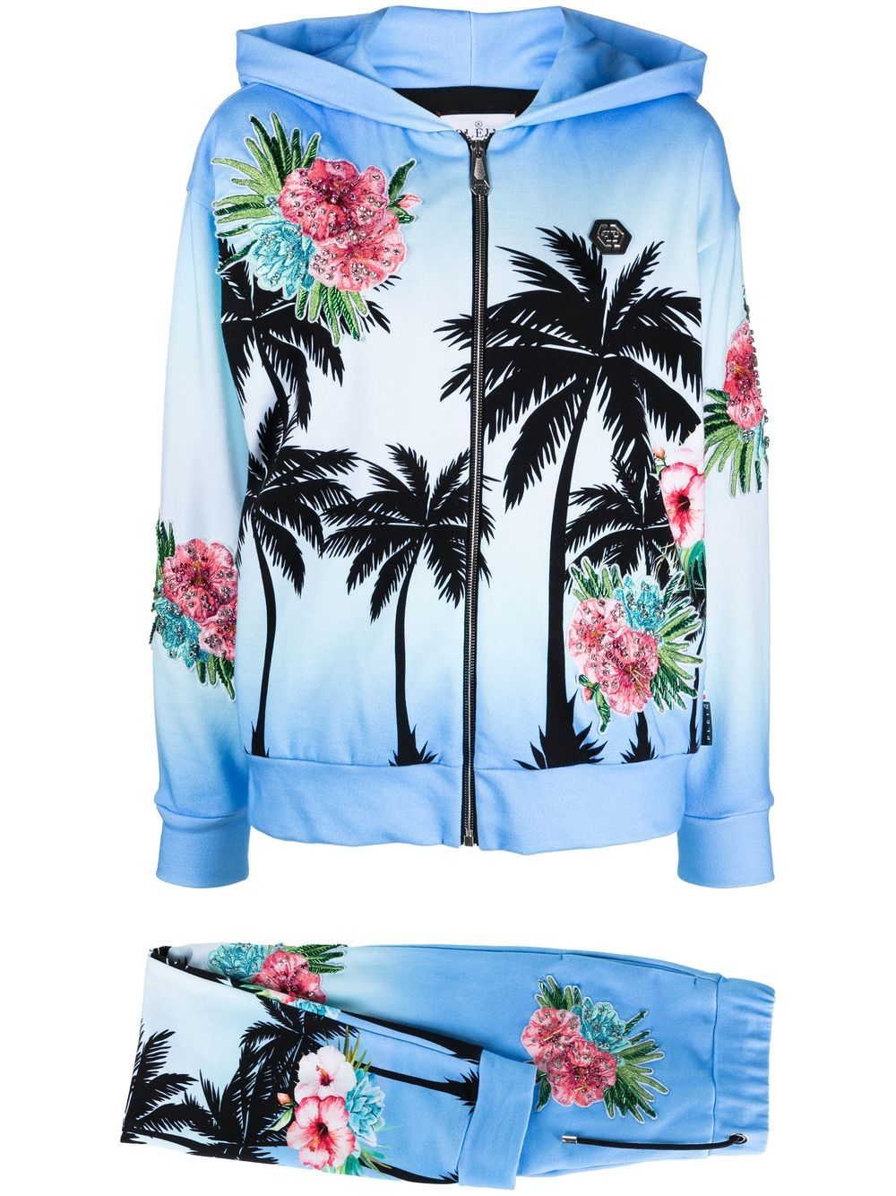 Philipp Plein Jogginganzug mit Hawaii-Print - Blau von Philipp Plein