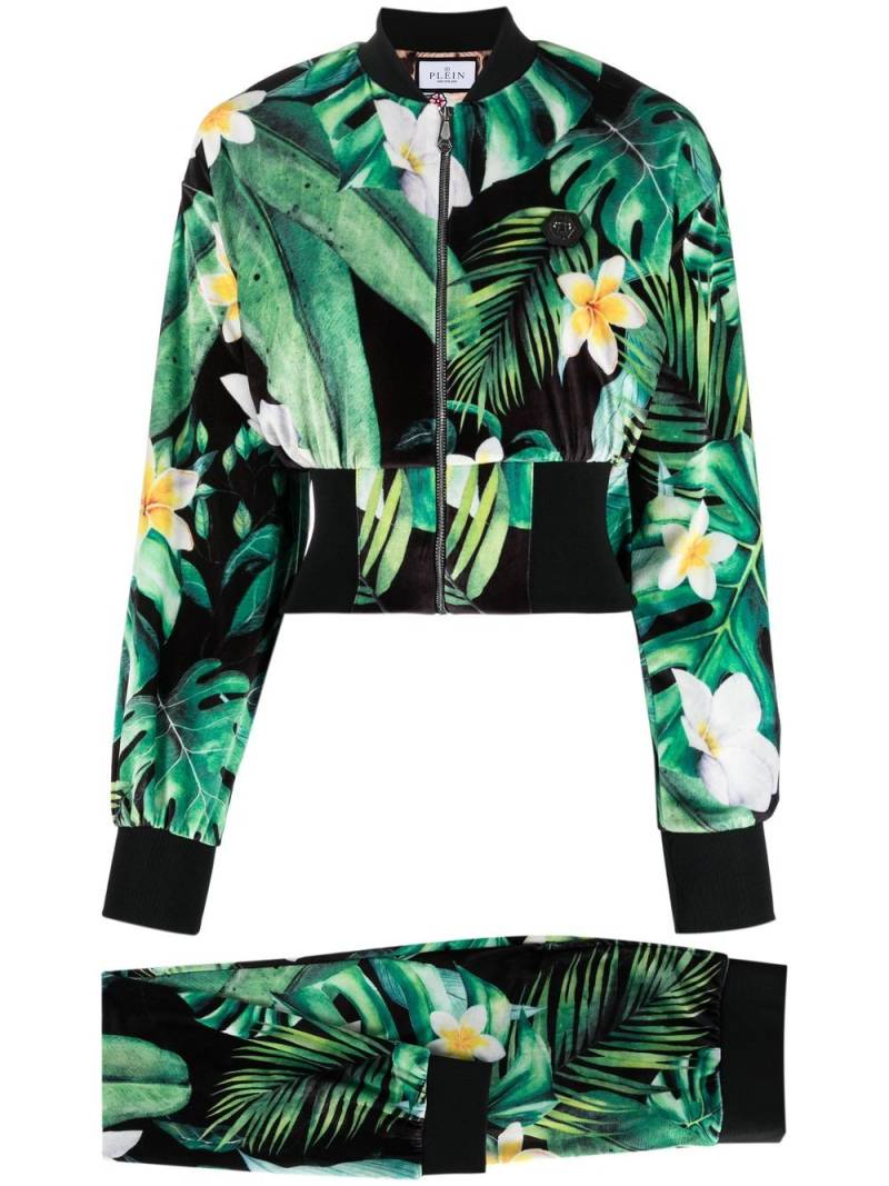 Philipp Plein Jogginganzug mit Hawaii-Print - Grün von Philipp Plein