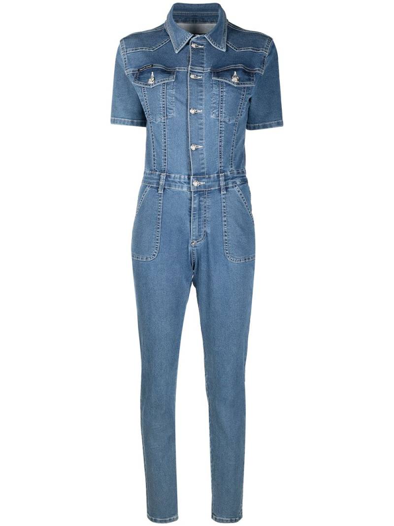 Philipp Plein Jumpsuit mit Knopfleiste - Blau von Philipp Plein