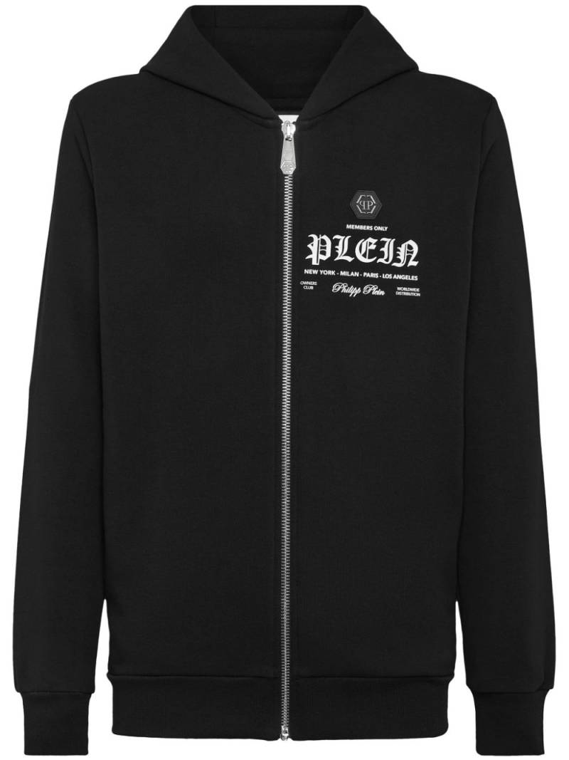 Philipp Plein Kapuzenjacke mit Logo-Print - Schwarz von Philipp Plein