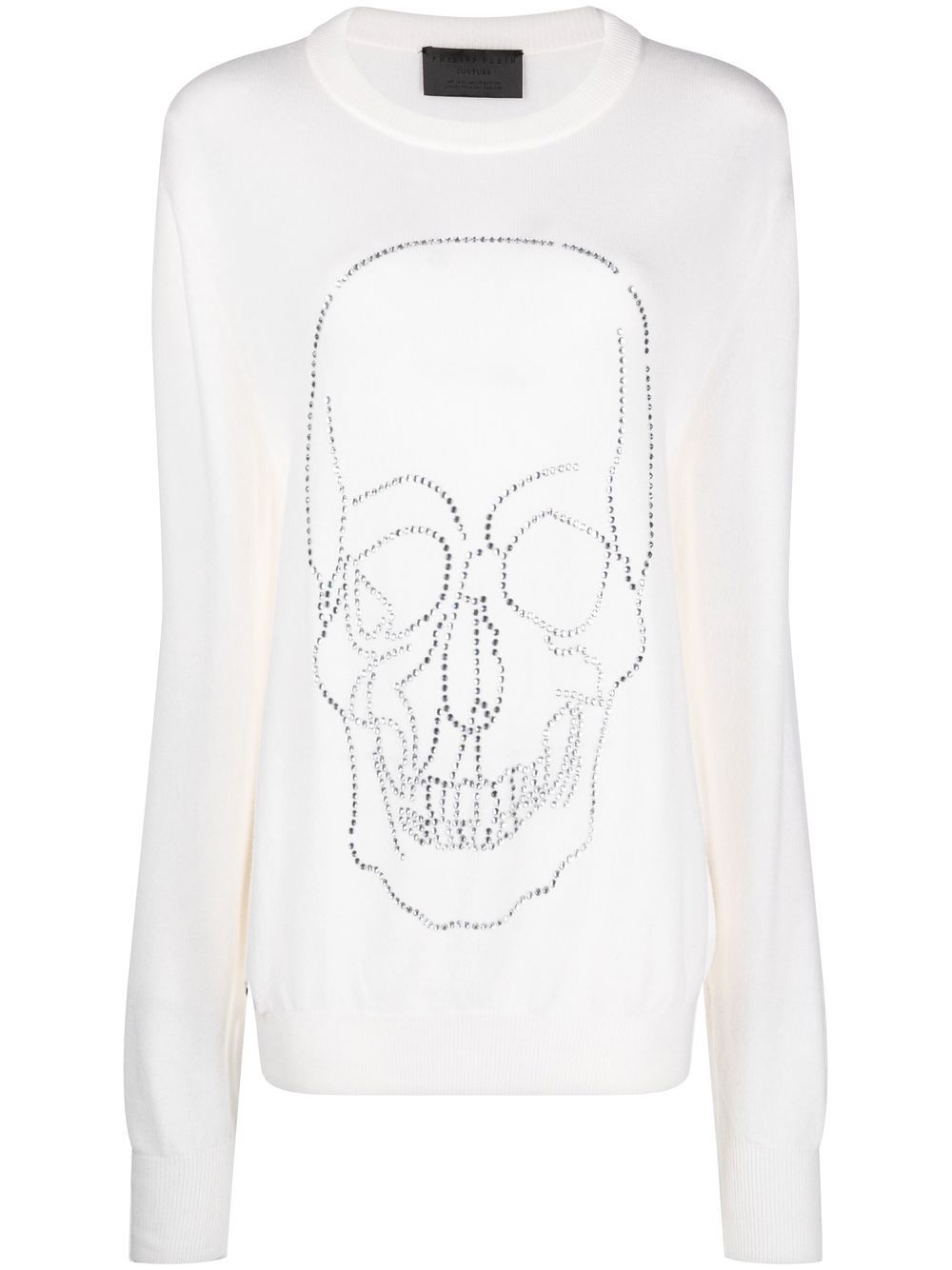 Philipp Plein Kaschmirpullover mit Totenkopf - Nude von Philipp Plein