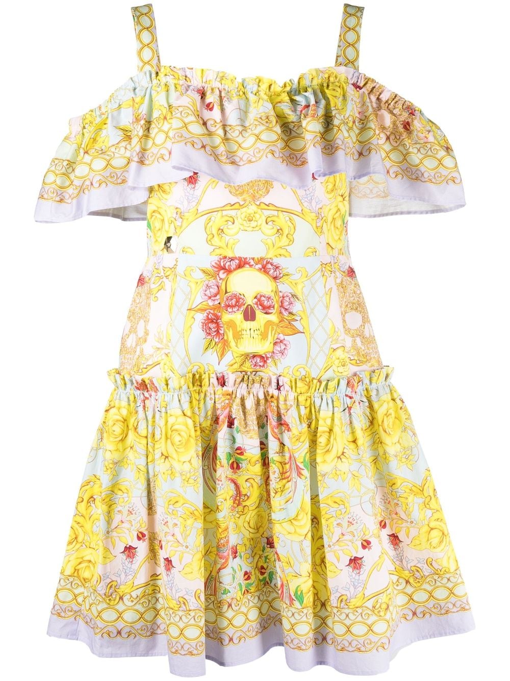 Philipp Plein Kleid mit Barock-Print - Gelb von Philipp Plein