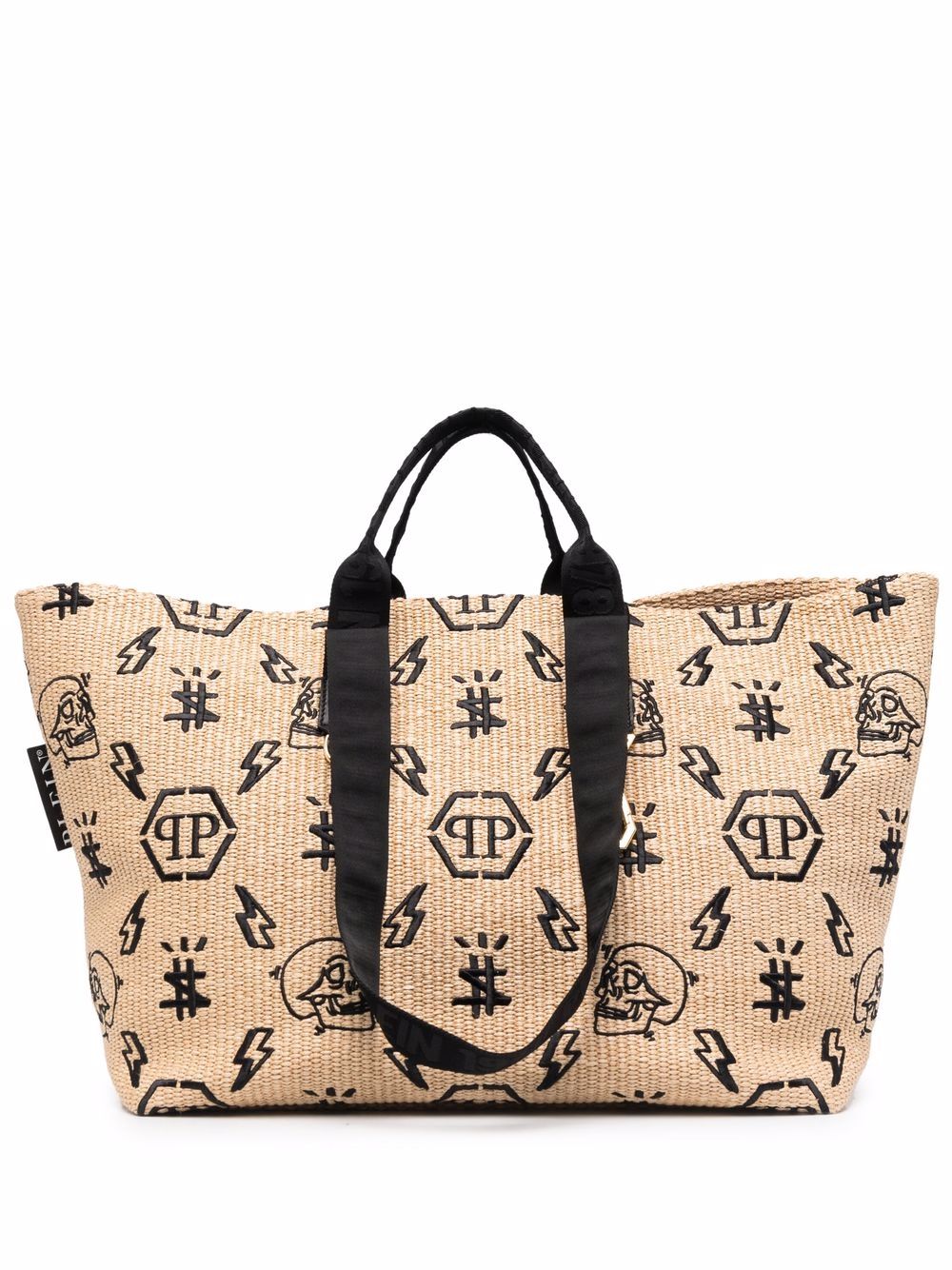 Philipp Plein Korbtasche mit Monogramm - Nude von Philipp Plein