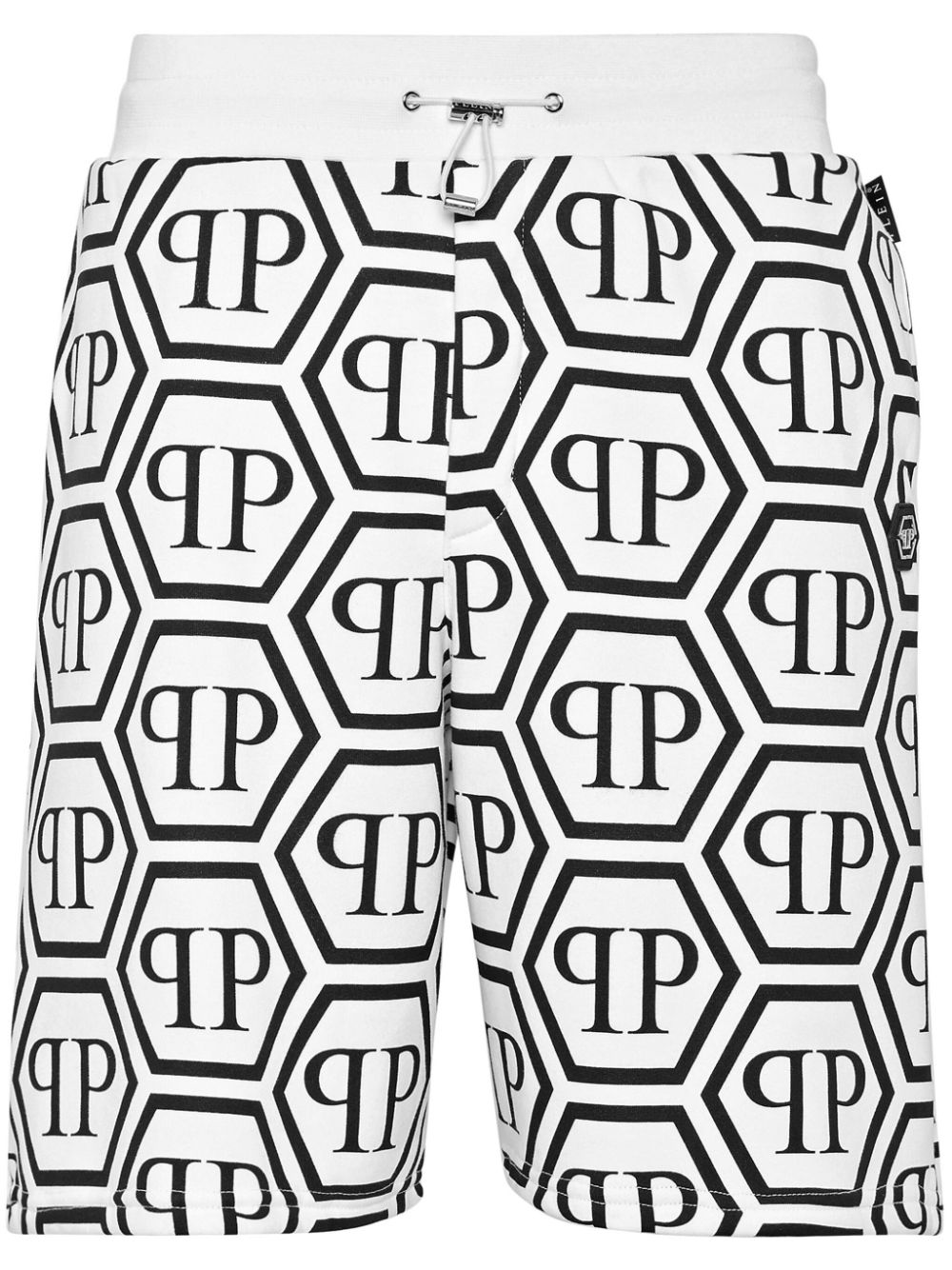 Philipp Plein Kordelzug-Joggingshorts mit Monogramm - Weiß von Philipp Plein