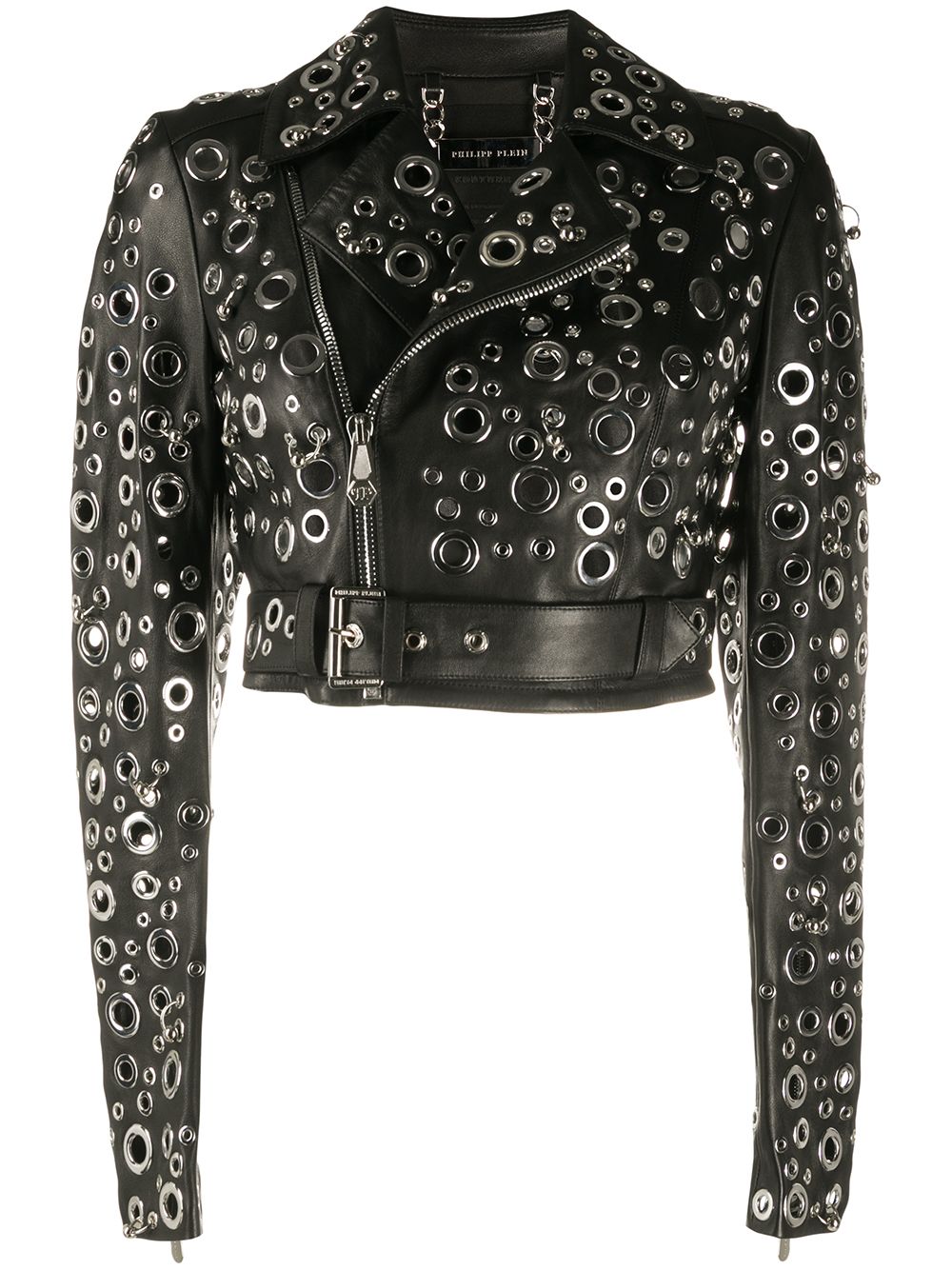 Philipp Plein Lederjacke mit Verzierung - Schwarz von Philipp Plein