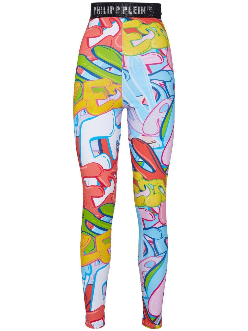 Philipp Plein Leggings mit Graffiti - Rosa von Philipp Plein