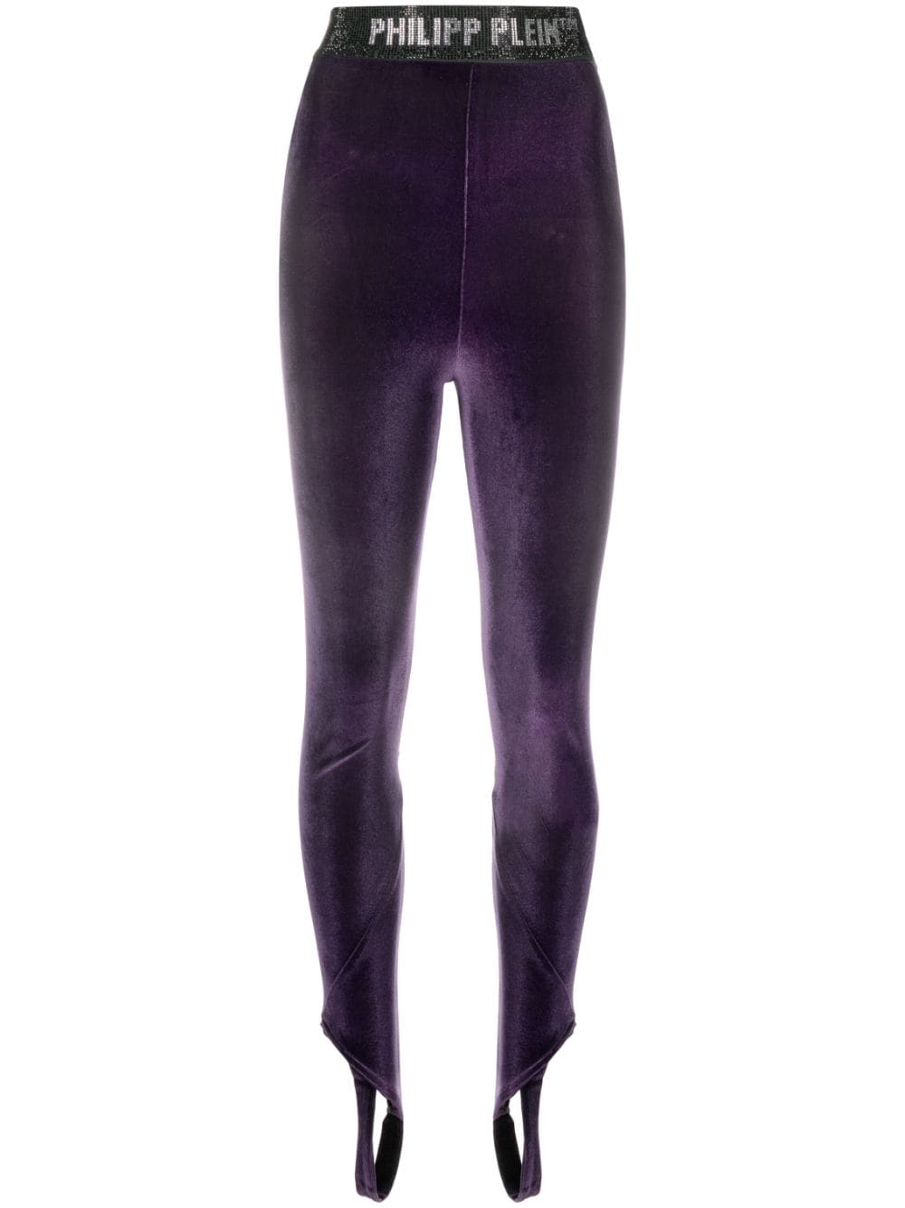 Philipp Plein Leggings mit Logo-Bund - Violett von Philipp Plein