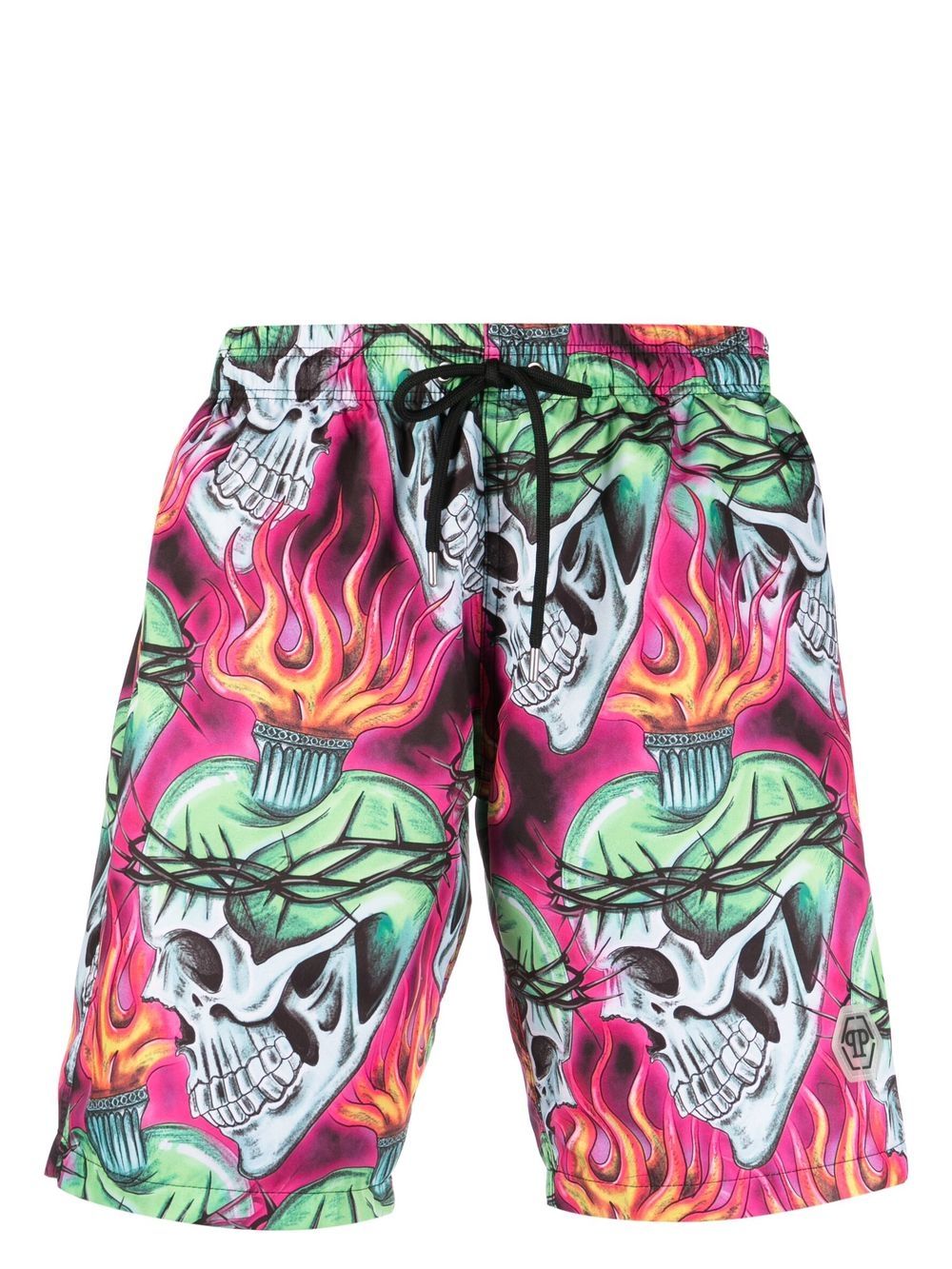 Philipp Plein Love Tattoo Badeshorts - Schwarz von Philipp Plein