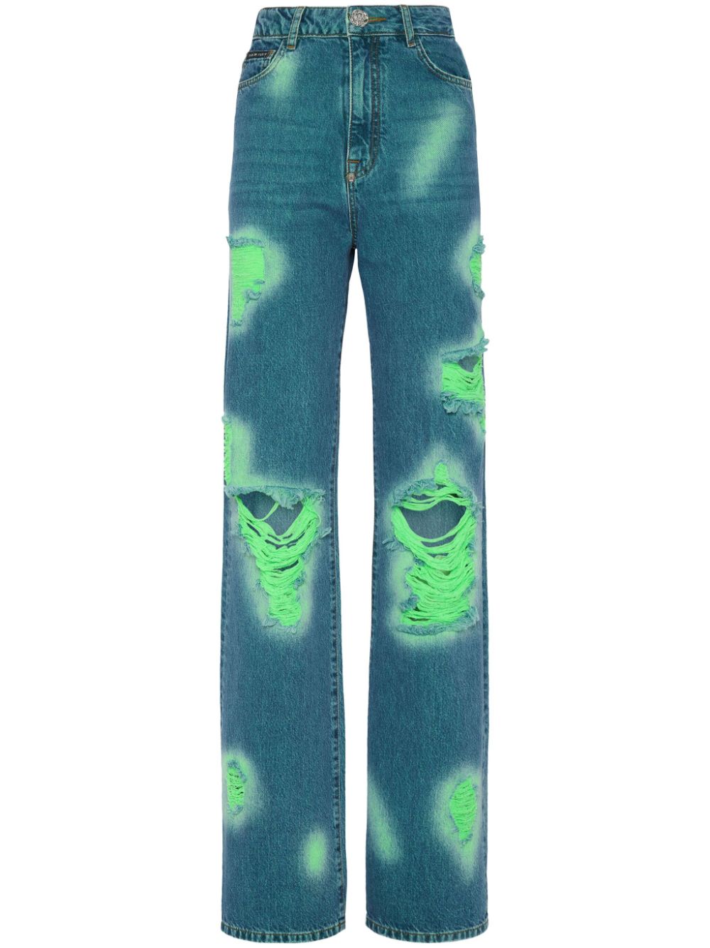 Philipp Plein Palace Jeans mit Batikmuster - Blau von Philipp Plein