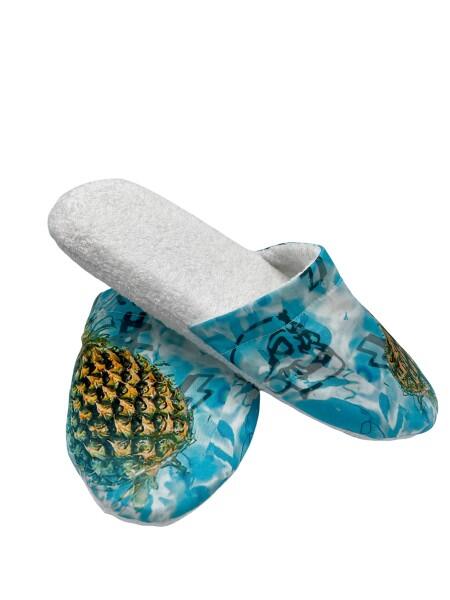 Philipp Plein - Philipp Plein Wellness-Pantoletten Damen, Weiß Ananas von Philipp Plein