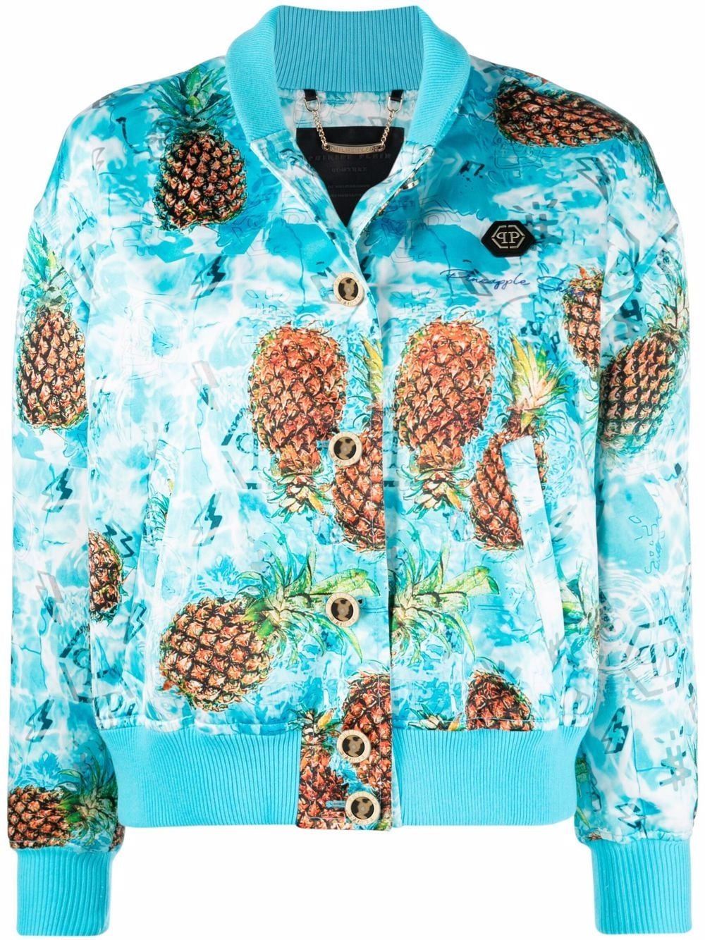 Philipp Plein Pineapple Skies Bomberjacke - Blau von Philipp Plein