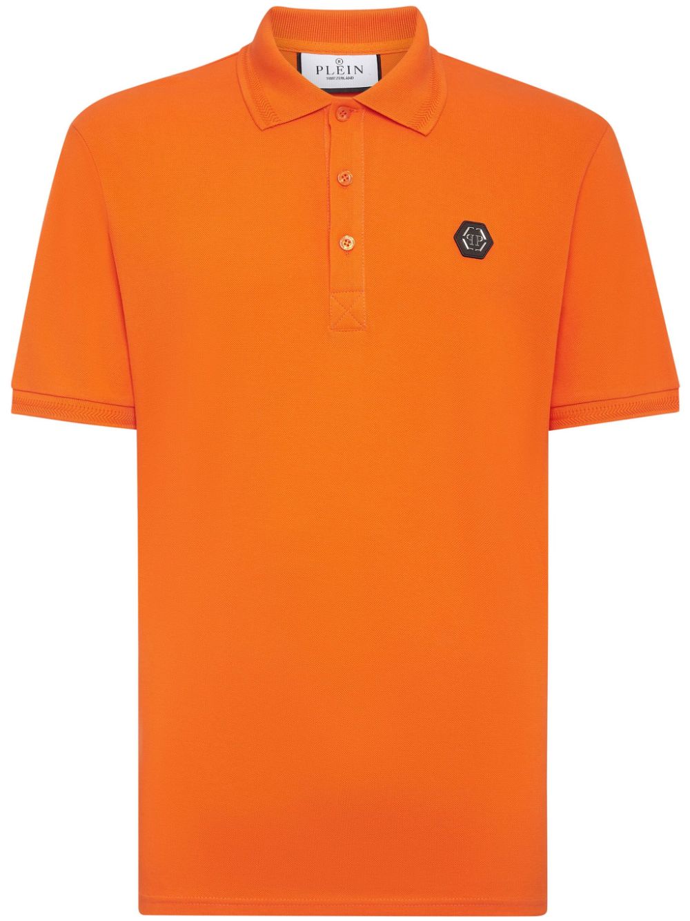 Philipp Plein Poloshirt mit Hexagon-Patch - Orange von Philipp Plein