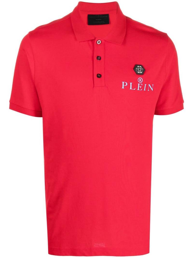 Philipp Plein Poloshirt mit Logo-Schild - Rot von Philipp Plein