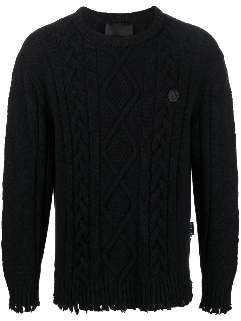 Philipp Plein Pullover im Distressed-Look - Schwarz von Philipp Plein