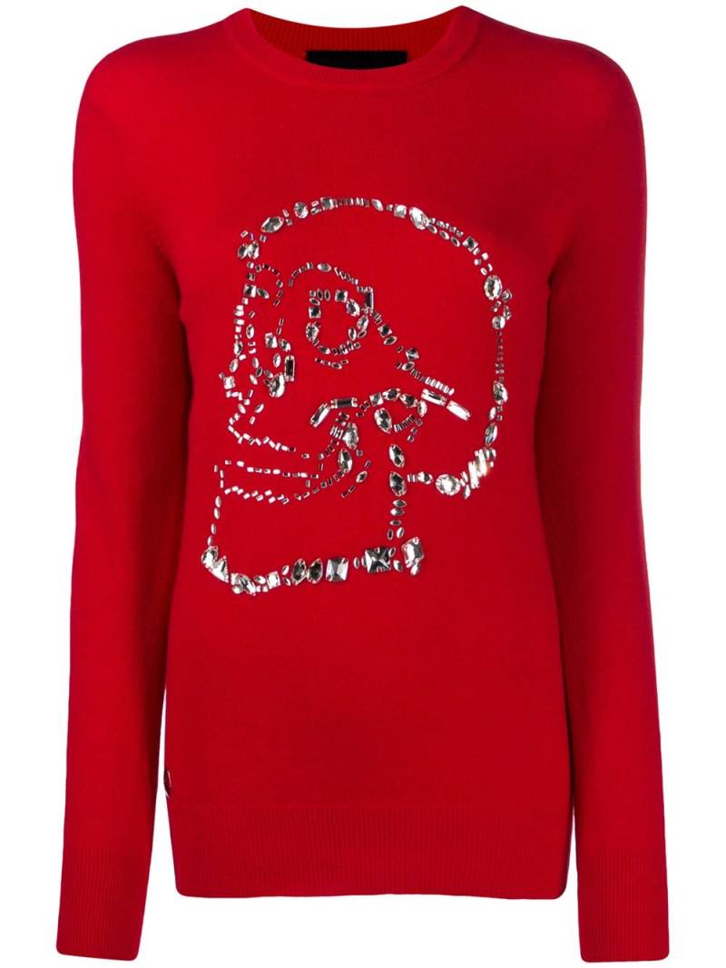 Philipp Plein Pullover mit Kristallen - Rot von Philipp Plein