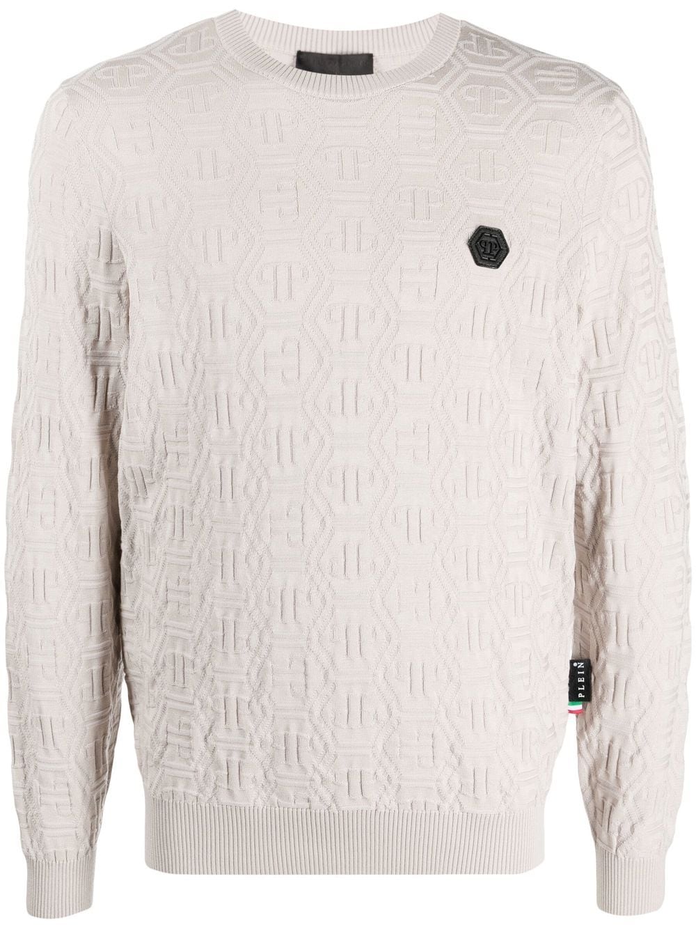 Philipp Plein Pullover mit Logo-Jacquardmuster - Nude von Philipp Plein