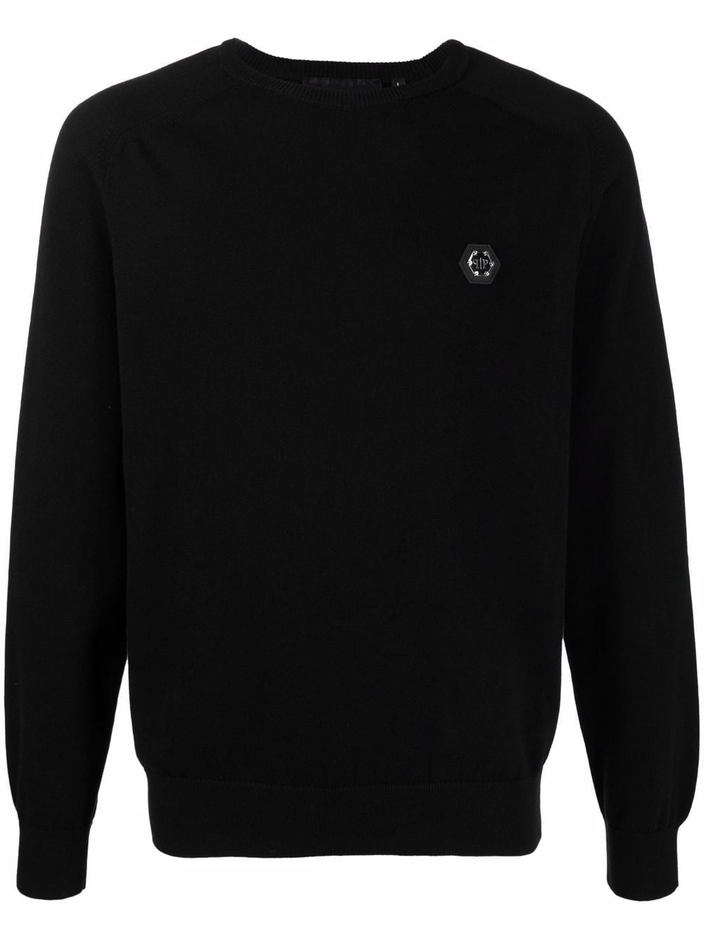 Philipp Plein Pullover mit Logo-Patch - Schwarz von Philipp Plein