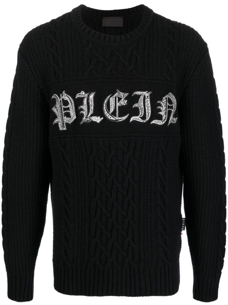 Philipp Plein Pullover mit Logo-Print - Schwarz von Philipp Plein