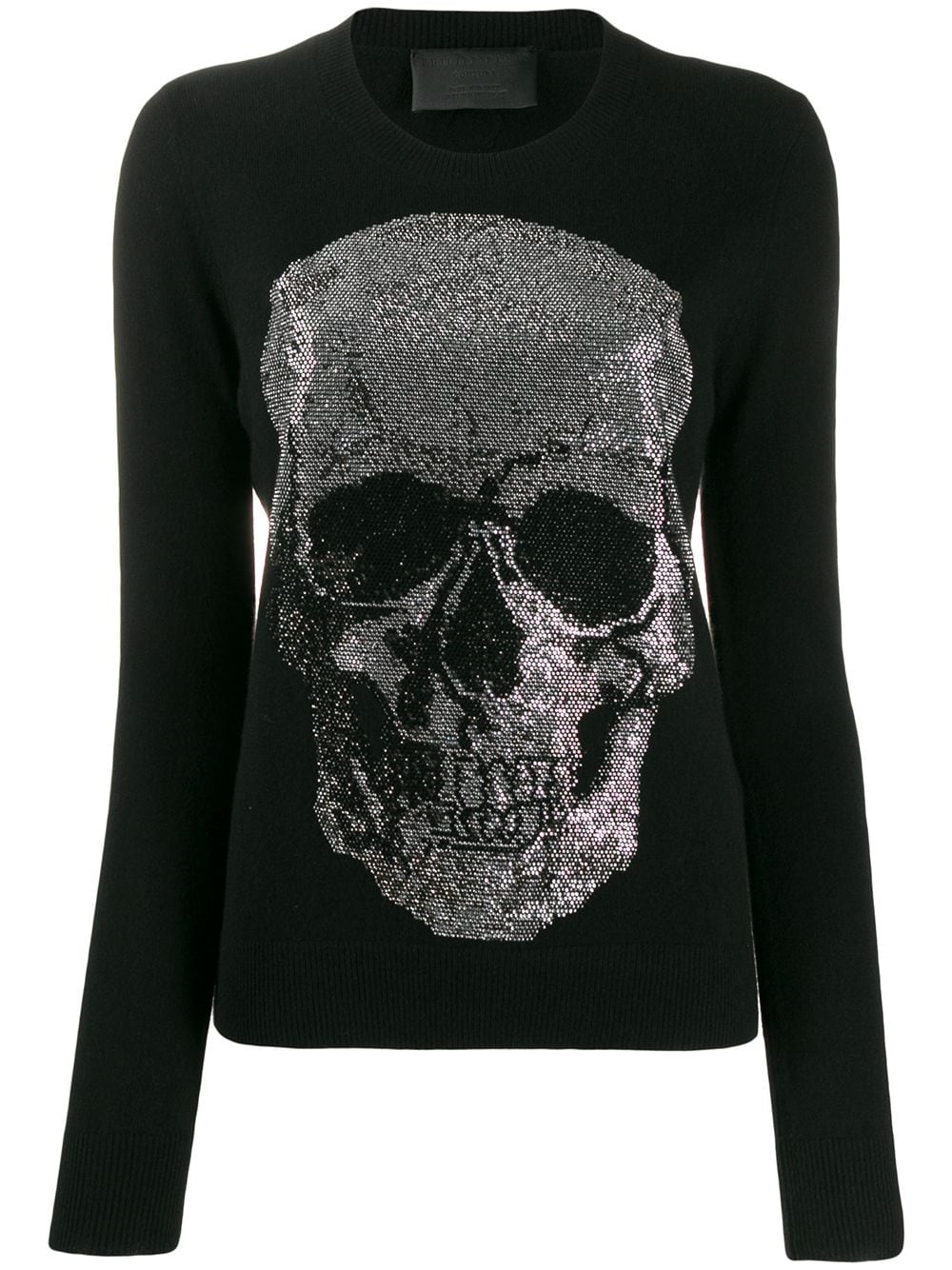 Philipp Plein Pullover mit Totenkopf-Applikation - Schwarz von Philipp Plein