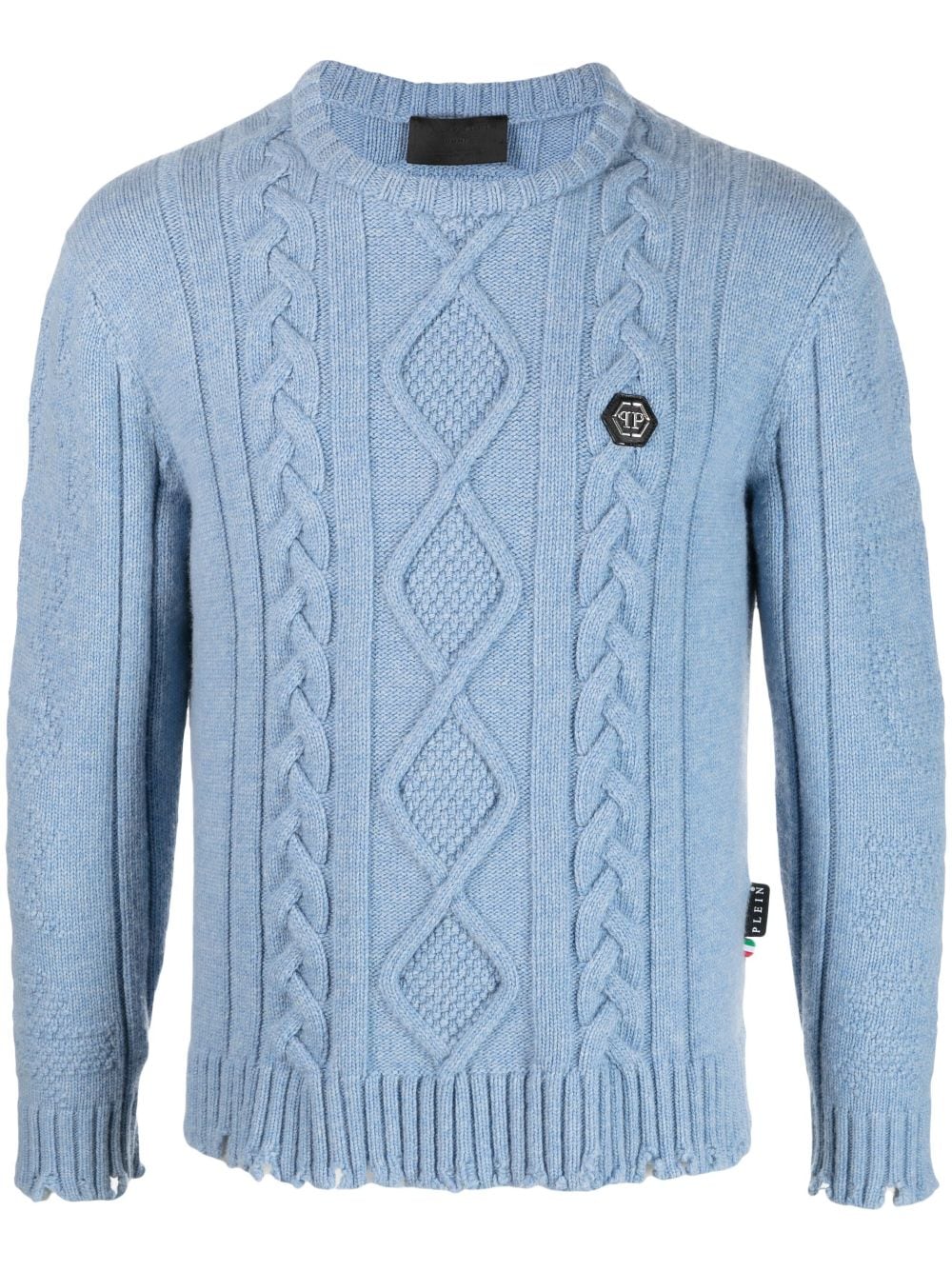 Philipp Plein Pullover mit Totenkopf - Blau von Philipp Plein