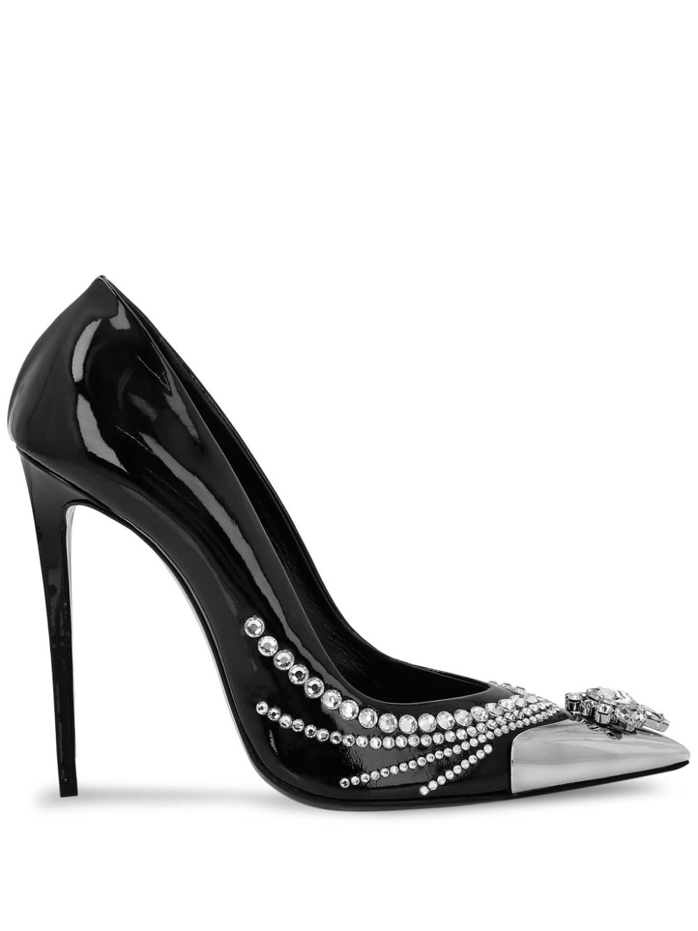 Philipp Plein Pumps mit Kristallriemen 105mm - Schwarz von Philipp Plein