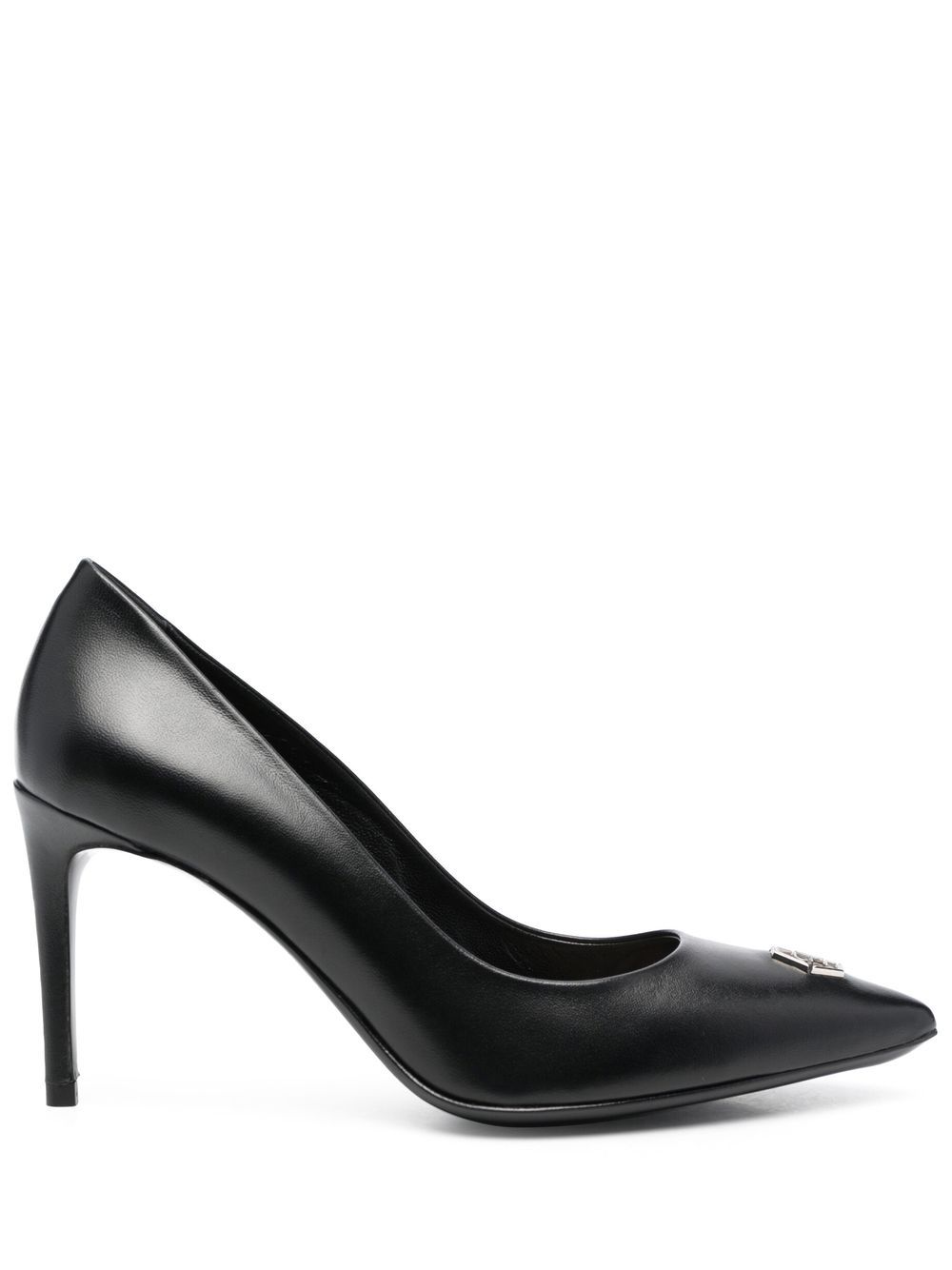 Philipp Plein Pumps mit Logo-Schild 80mm - Schwarz von Philipp Plein