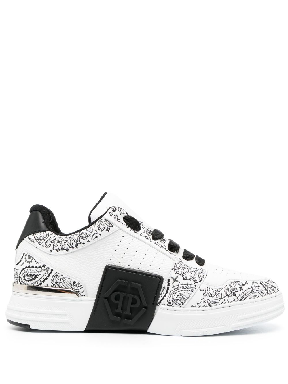 Philipp Plein Royal Street Sneakers mit Paisley-Print - Weiß von Philipp Plein