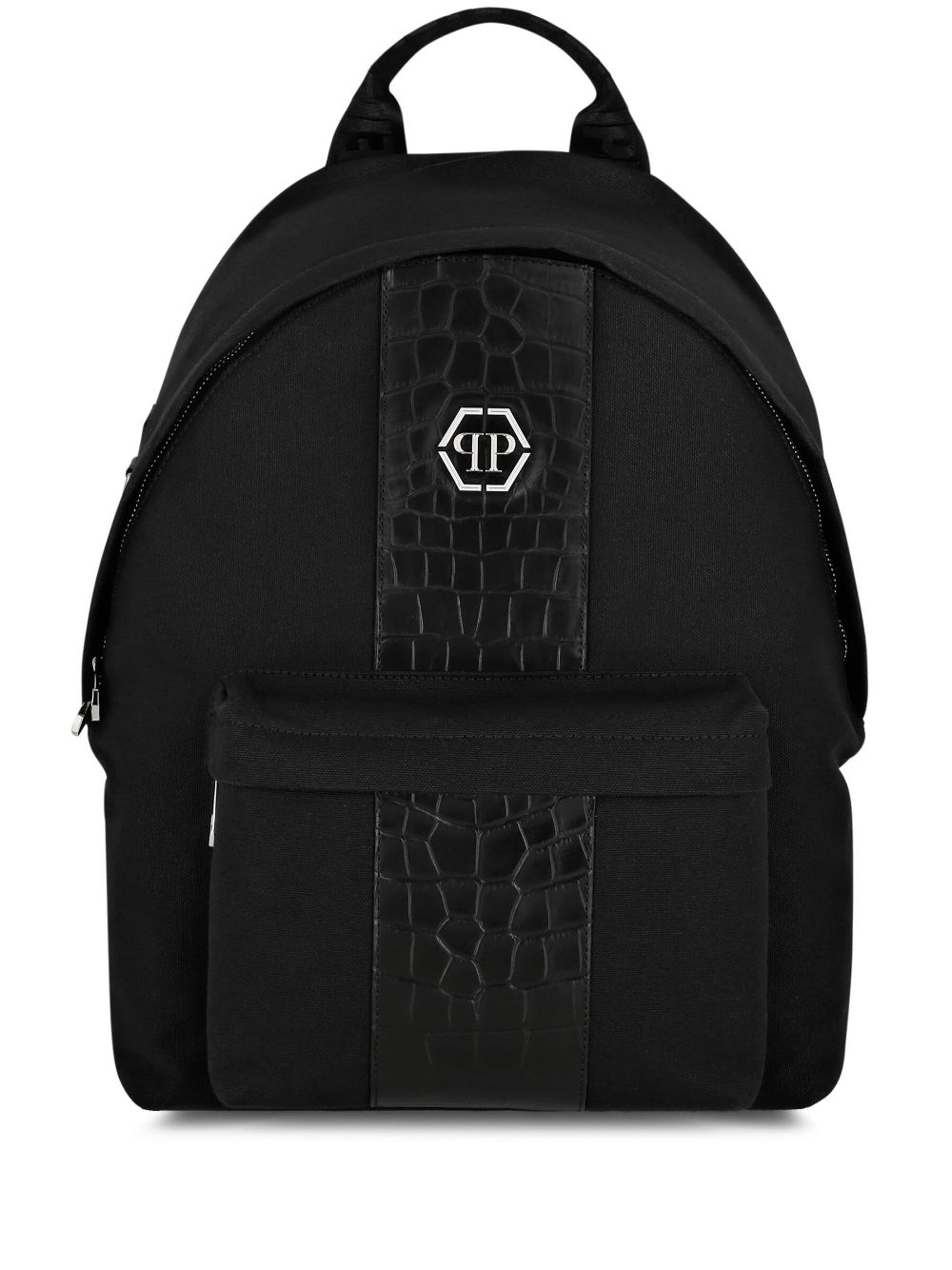 Philipp Plein Rucksack mit Logo-Schild - Schwarz von Philipp Plein