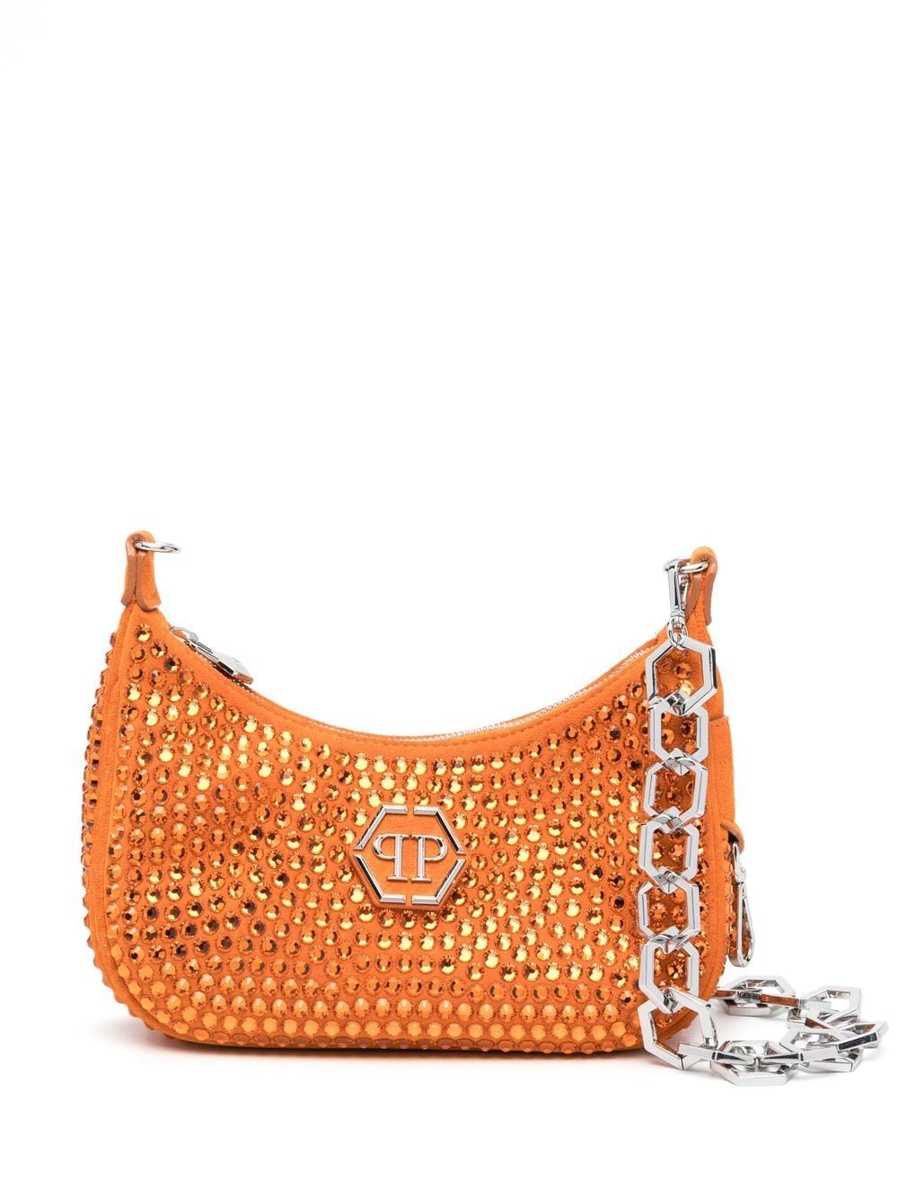 Philipp Plein Schultertasche mit Kristallen - Orange von Philipp Plein