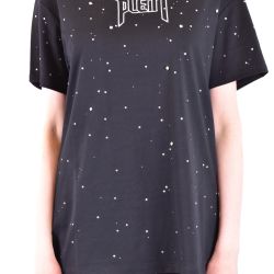 Philipp Plein Schwarzes Baumwoll-t-shirt Mit Glasverzierungen Für Damen von Philipp Plein